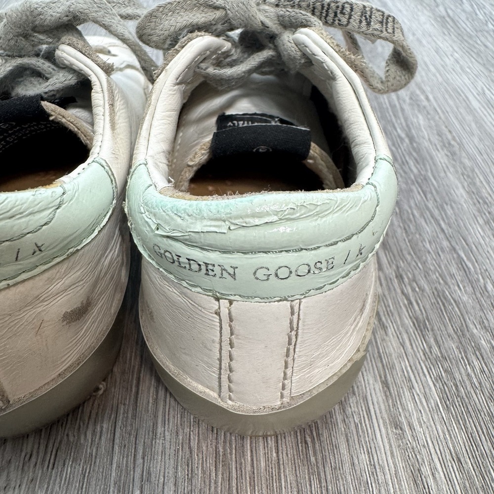 Golden Goose Girls Pink Superstar Low-Top Sneakers Size 22 White Green Logo - Picture 9 of 16